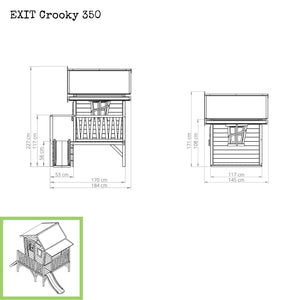 EXIT Crooky 350 wooden playhouse - grey-beige