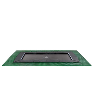 EXIT Dynamic ground level trampoline with Freezone safety tiles - black
