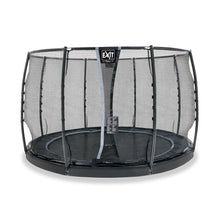 Load image into Gallery viewer, EXIT Dynamic ground level trampoline with safety net - black
