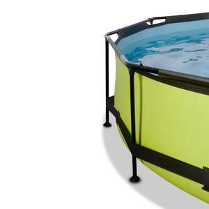 EXIT Lime pool ø244x76cm, ø300x76cm, ø360x76cm with filter pump - green