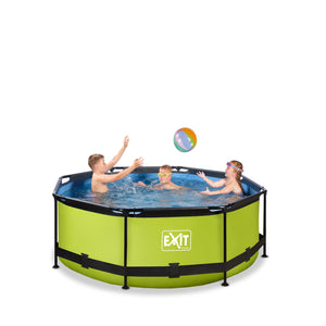 EXIT Lime pool ø244x76cm, ø300x76cm, ø360x76cm with filter pump - green