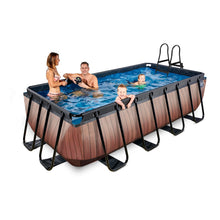 Load image into Gallery viewer, EXIT Wood pool 400x200x100cm, 540x250x100cm with sand filter pump - brown
