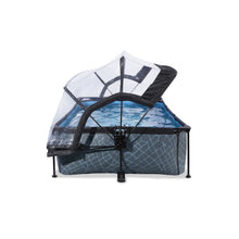 Load image into Gallery viewer, EXIT Stone pool 220x150x65cm, 300x200x65cm with dome and filter pump - grey
