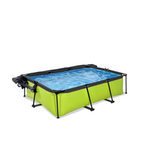 Load image into Gallery viewer, EXIT Lime pool 220x150x65cm, 300x200x65cm with dome, canopy and filter pump - green
