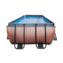 Load image into Gallery viewer, EXIT Wood pool 400x200x122cm, 540x250x122cm with sand filter pump - brown
