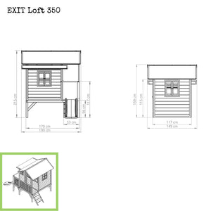 EXIT Loft 350 wooden playhouse