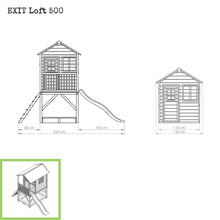 Load image into Gallery viewer, EXIT Loft 500 wooden playhouse
