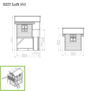 EXIT Loft 550 wooden playhouse