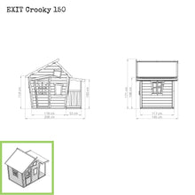 Load image into Gallery viewer, EXIT Crooky 150 wooden playhouse - grey-beige
