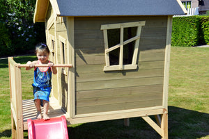 EXIT Crooky 300 wooden playhouse - grey-beige