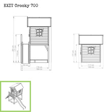 Load image into Gallery viewer, EXIT Crooky 700 wooden playhouse - grey-beige
