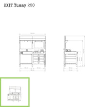 Load image into Gallery viewer, EXIT Yummy 200 wooden outdoor kitchen - natural
