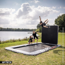 Load image into Gallery viewer, BERG Ultim Pro Bouncer FlatGround Trampoline 16.5 Ft + AeroWall 2x2 BLK&amp;GRY
