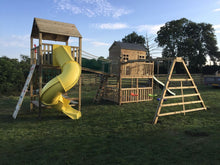 Load image into Gallery viewer, Red Hills Climbing Frame with Slide &amp; Swings
